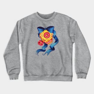 Sugar skull with bow Crewneck Sweatshirt